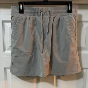 Casual Drawstring Skort - Light Gray